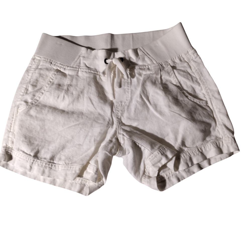 Athleta Shorts Womens Size 4 (29"x 4.25") White Linen Creston Drawstring - Fair